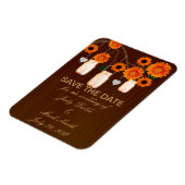 Magnet Flexible Boites De Mason Orange Rustique Enregistrer L'Aima (Côté Gauche)