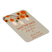 Magnet Flexible Boites De Mason Orange Rustique Enregistrer L'Aima (Côté Droit)