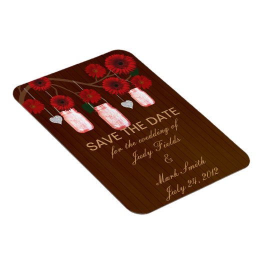 Magnet Flexible Boites Rustiques Rouges Mason Enregistrer L'Aimant (Côté Droit)