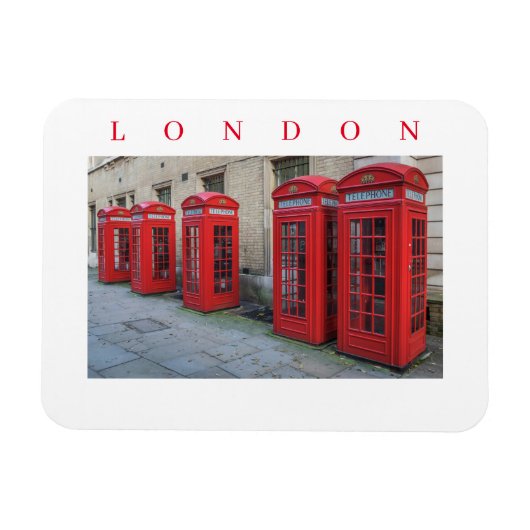 Magnet Flexible Boîtes téléphoniques de Londres voir aimant frigo (Horizontal)