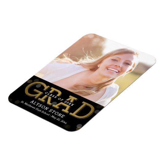 Magnet Flexible Bokeh Collage ÉDITABLE Aimant de graduation de cou (Côté Gauche)