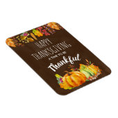 Magnet Flexible Bon thanksgiving Citrouilles et feuillage d'automn (Côté Droit)