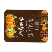 Magnet Flexible Bon thanksgiving Citrouilles et feuillage d'automn (Horizontal)