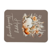 Magnet Flexible Bon thanksgiving d'aquarelle Citrouilles d'herbe s (Horizontal)