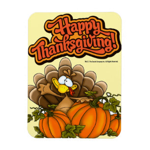 Magnet Flexible "Bon thanksgiving !" Drôle Aimant Turquie