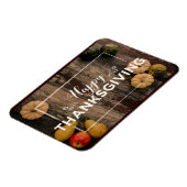 Magnet Flexible Bon thanksgiving Gourds sur bois rustique (Côté Gauche)