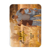 Magnet Flexible Bon thanksgiving Script Feuilles Photo de famille (Vertical)