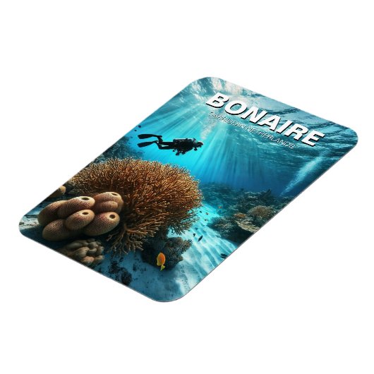 Magnet Flexible Bonaire Caraibes Pays-Bas Plongée Plongée Plongée (Côté Gauche)