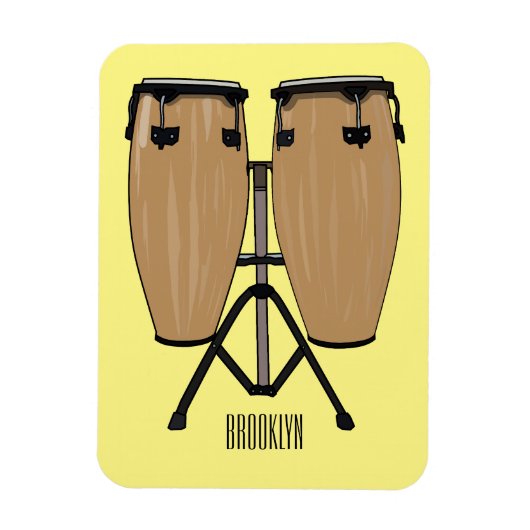 Magnet Flexible Bongo, dessin animé de batterie (Vertical)