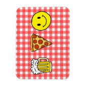 Magnet Flexible Bonheur de la pizza de bière (Vertical)