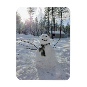 Magnet Flexible Bonhomme de neige heureux photographie originale d