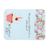 Magnet Flexible bonita Invitation de festejo (Horizontal)