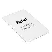 Magnet Flexible Bonjour ajouter un message de nom simple minimum é (Côté Droit)