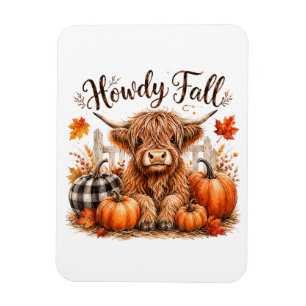 Magnet Flexible Bonjour automne vache des Highlands Action de grâc