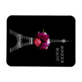 Magnet Flexible Bonjour Belles Pierres Dramatiques Avec Tour Eiffe (Horizontal)