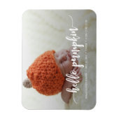 Magnet Flexible Bonjour Citrouille Faire-part de naissance (Vertical)