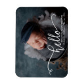 Magnet Flexible Bonjour Faire-part de naissance & Merci (Vertical)