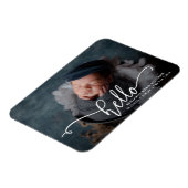 Magnet Flexible Bonjour Faire-part de naissance & Merci (Côté Gauche)