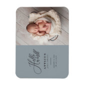 Magnet Flexible Bonjour le monde multiphoto moderne géométrique +  (Vertical)