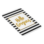 Magnet Flexible Bonjour Magnifique Black & White Gold Parties scin (Côté Droit)