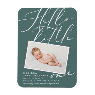 Magnet Flexible Bonjour petit un chic élégant photo moderne