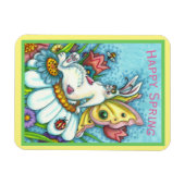 MAGNET FLEXIBLE BONJOUR PRINTEMPS FLUTTERBUN RABBIT, FUNNY BUNNY F (Horizontal)