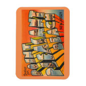 Magnet Flexible Bonjour, Pt. Plage agréable, New Jersey Vintage (Vertical)