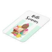 Magnet Flexible Bonjour Summer Crème glacée Sweet Traitements (Côté Gauche)