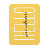 Magnet Flexible Bonjour Typographie Jaune Sunshine Citation (Vertical)