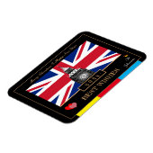 Magnet Flexible Bonne année 2026, drapeau britannique, Big Ben UK (Côté Gauche)
