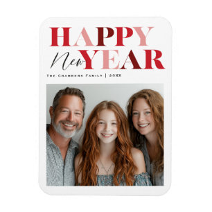 Magnet Flexible Bonne année Red Design