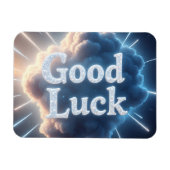 Magnet Flexible Bonne chance — Typographie nuageuse brillante avec (Horizontal)