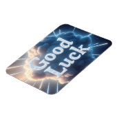 Magnet Flexible Bonne chance — Typographie nuageuse brillante avec (Côté Gauche)
