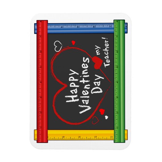 Magnet Flexible Bonne enseignante Saint-Valentin ! (Vertical)