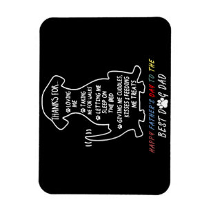 Magnet Flexible Bonne Fête des pères Best Dog Papa