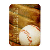 Magnet Flexible Bonne Fête des pères Faded Baseball (Vertical)