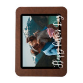 Magnet Flexible Bonne Fête des pères personnalisée photo unique (Vertical)