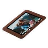 Magnet Flexible Bonne Fête des pères personnalisée photo unique (Côté Gauche)