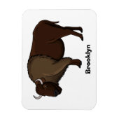 Magnet Flexible Bonne illustration de bison américain (Vertical)
