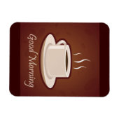 MAGNET FLEXIBLE BONNE MATINÉE BOISSONS DE CAFÉ BROWN CAPPUCCINO MO (Horizontal)