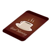 MAGNET FLEXIBLE BONNE MATINÉE BOISSONS DE CAFÉ BROWN CAPPUCCINO MO (Côté Gauche)