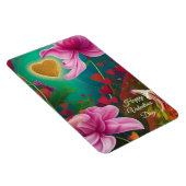 Magnet Flexible Bonne Saint Valentin - Fleurs et Coeurs roses (Côté Droit)