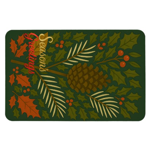 Magnet Flexible Bonnes Fêtes d'automne et d'hiver (Horizontal)