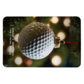 Magnet Flexible Bonnes Fêtes de golf Noël (Horizontal)