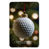 Magnet Flexible Bonnes Fêtes de golf Noël (Vertical)