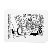 Magnet Flexible Bookshop Customer pose une question au commerçant (Horizontal)