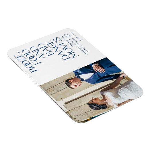 Magnet Flexible Booze Food Mauvaise Danse Déplace Merci Mariage (Côté Droit)