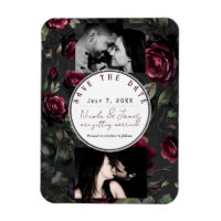 Bordeaux Red Roses Shadowy Grey Floral Date de sau