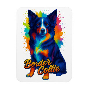 Magnet Flexible Border Collie Pop Art Vibrant