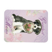 Magnet Flexible Bordure Collie Heart Maman (Horizontal)